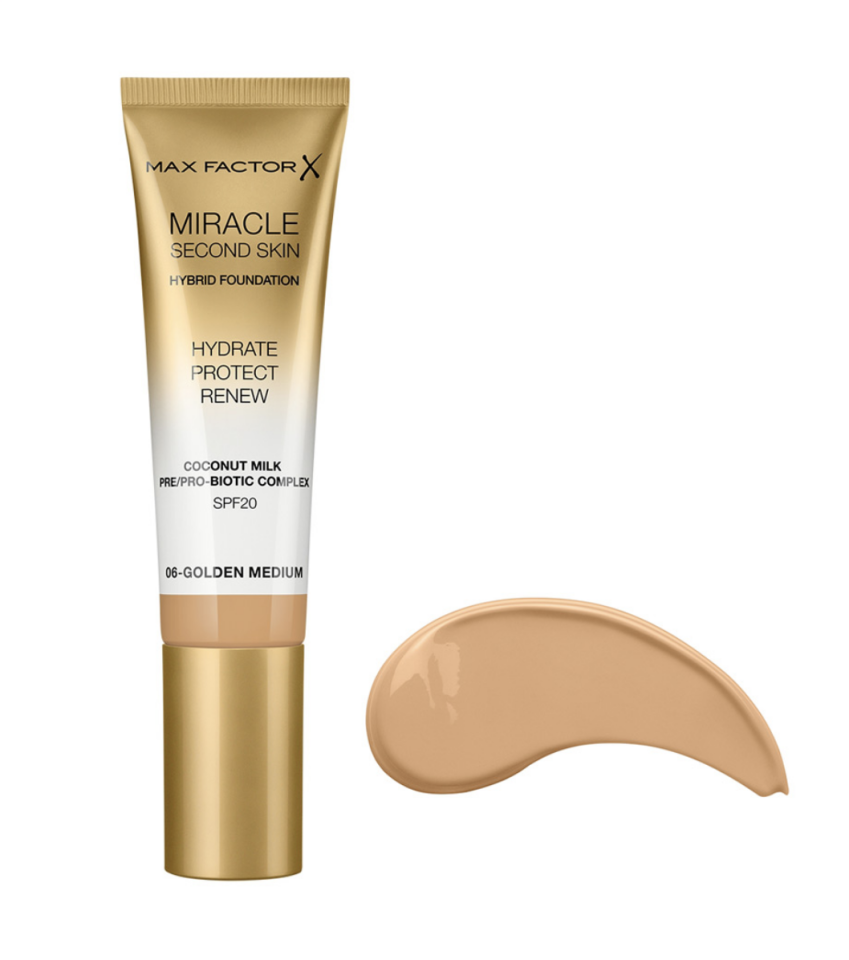 MAX FACTOR - Miracle Second Skin Hybrid Foundation - 06 Golden Medium