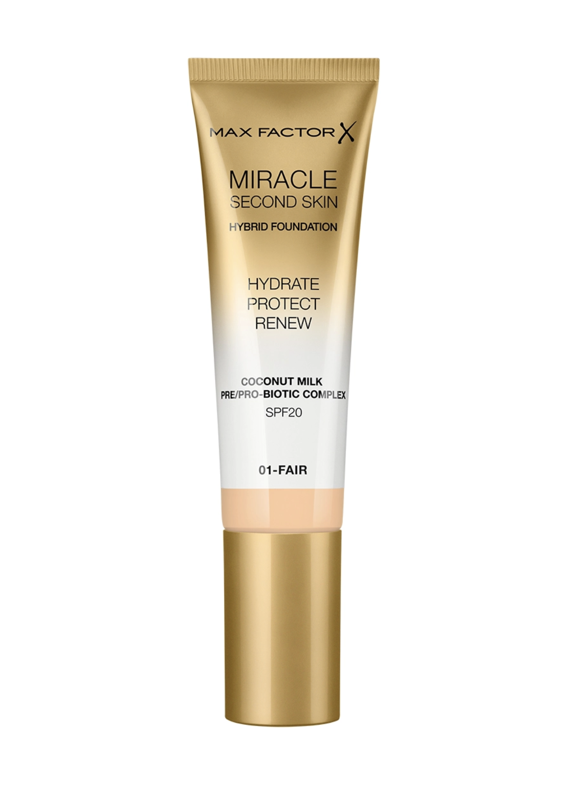 MAX FACTOR - Miracle Second Skin Hybrid Foundation - 01 Fair