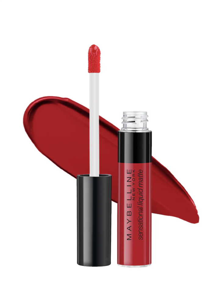 MAYBELLINE - Sensational Liquid Matte Lipstick - 03 Flush It Red