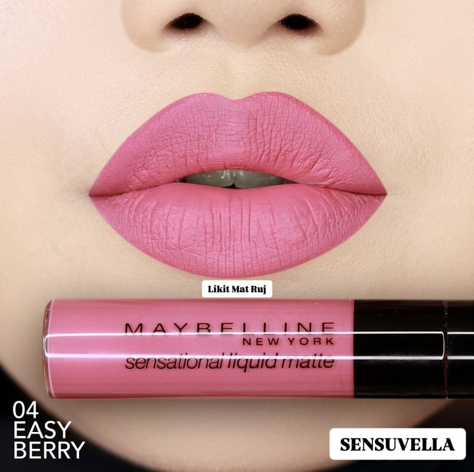 MAYBELLINE - Sensational Liquid Matte Lipstick - 04 Easy Berry