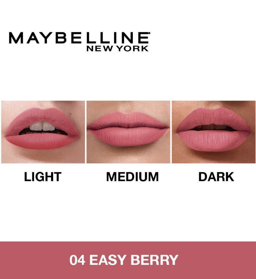 MAYBELLINE - Sensational Liquid Matte Lipstick - 04 Easy Berry
