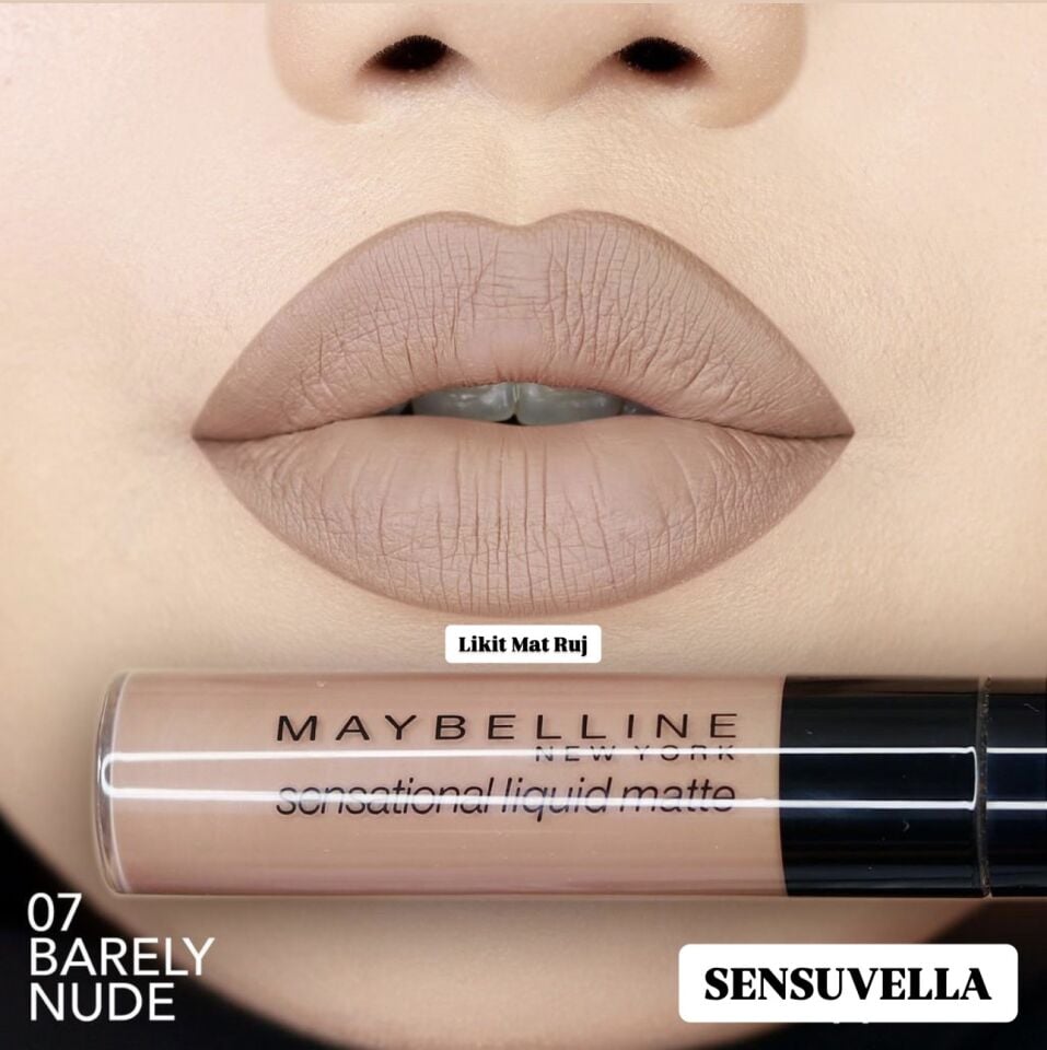MAYBELLINE - Sensational Liquid Matte Lipstick - 07 Barely Nude