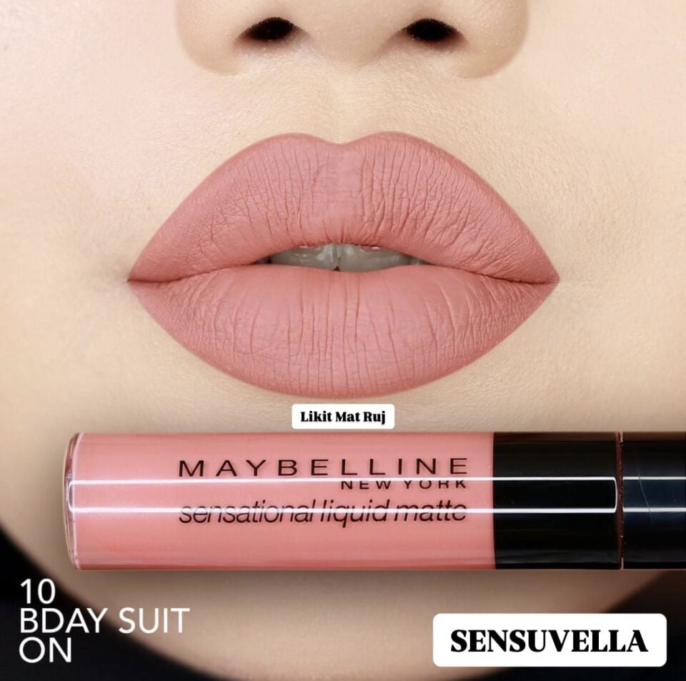 MAYBELLINE - Sensational Liquid Matte Lipstick - 10 Bday Suit On
