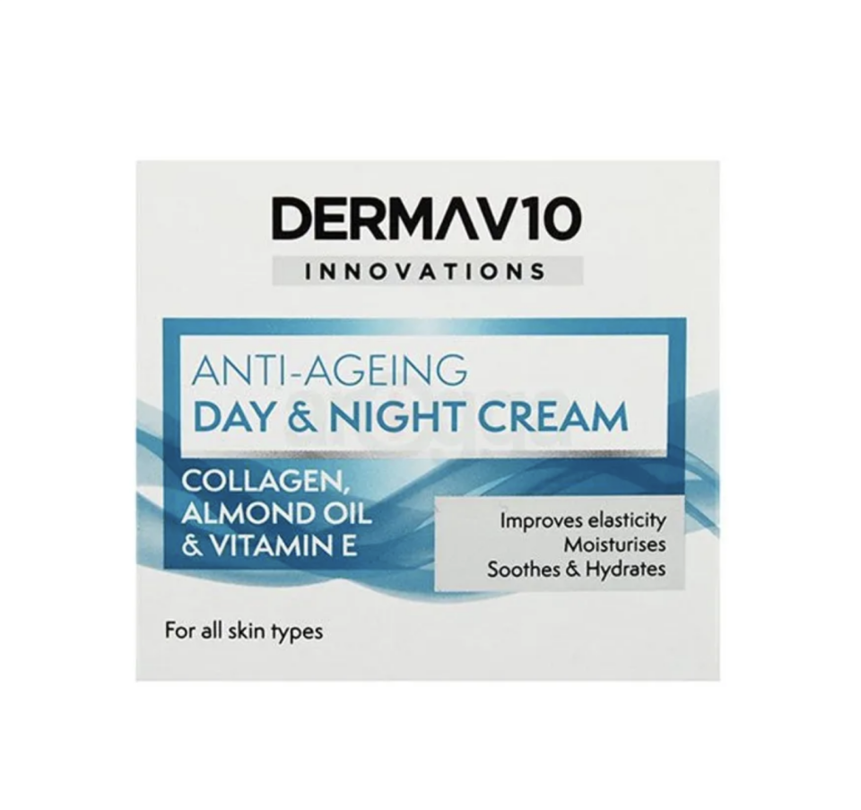 DERMAV10 - Anti-Ageing Collagen, Almond Oil & Vitamin E Day & Night Cream - 50ml