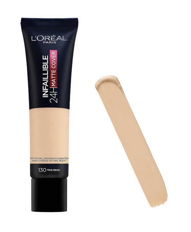 L'OREAL - Infallible 24H Matte Cover Foundation 30 ml - 130 True Beige