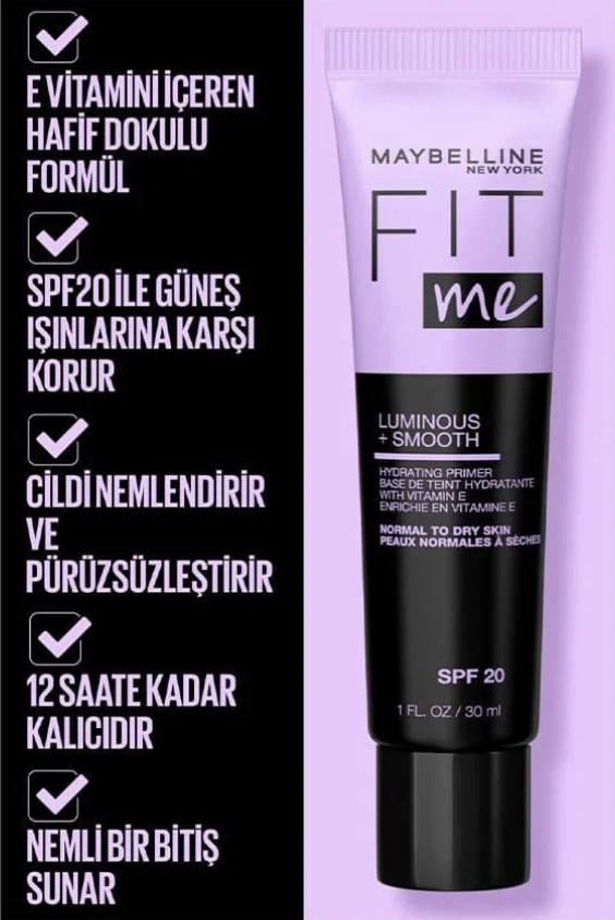 MAYBELLINE - Fit Me Luminous + Smooth Hydrating Primer SPF20 - 30ml