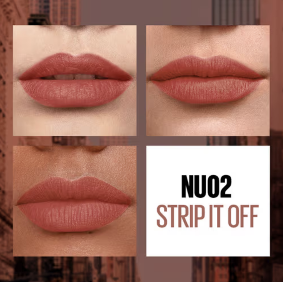 MAYBELLINE - Sensational Liquid Matte Lipstick - Nu 02 Strip It Off