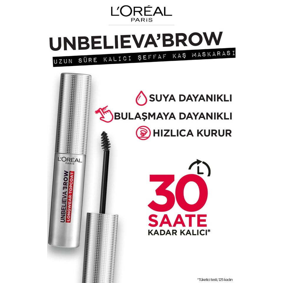 L'OREAL - Unbelieva Brow Longwear Top Coat Gel - Clear