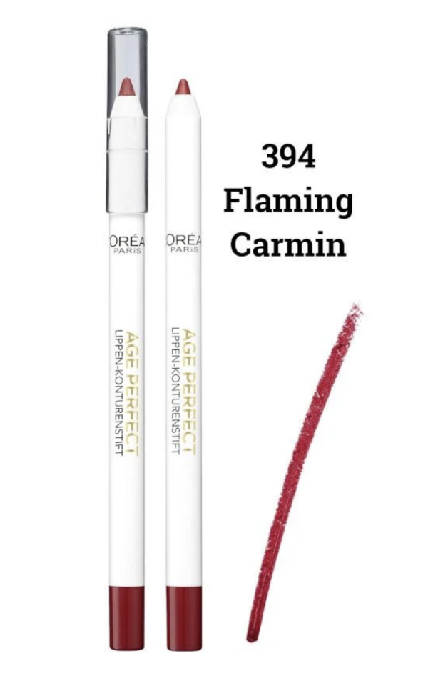 L'OREAL - Age Perfect Lip Liner Definition Pencil - 394 Flaming Carmin