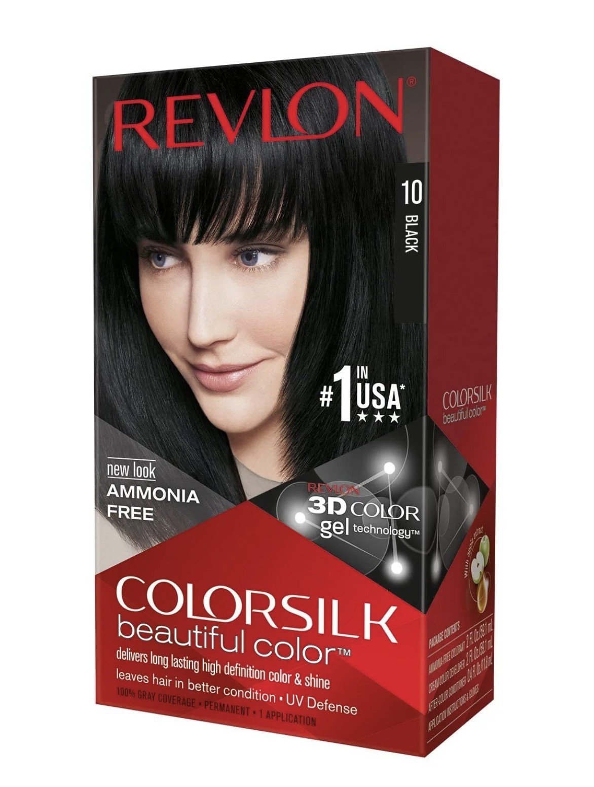 REVLON - Colorsilk Beautiful Permanent Hair Color - 10 Black