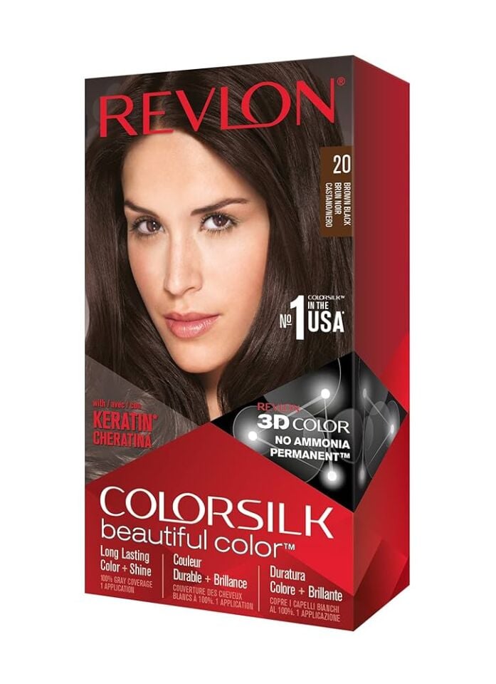 REVLON - Colorsilk Beautiful Permanent Hair Color - 20 Brown Black