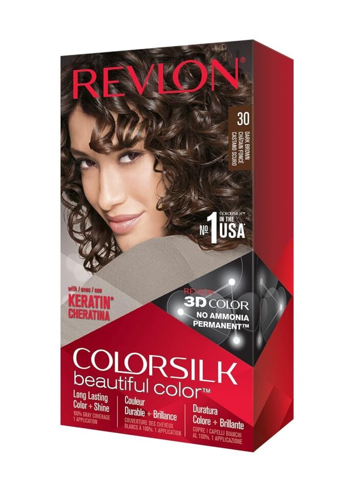 REVLON - Colorsilk Beautiful Permanent Hair Color - 30 Dark Brown