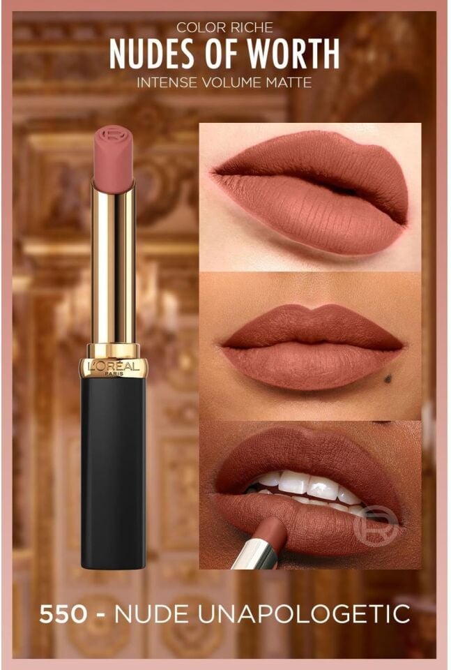 L'OREAL - Color Riche Intense Volume Matte Lipstick - 550 Le Nude Unapologetic