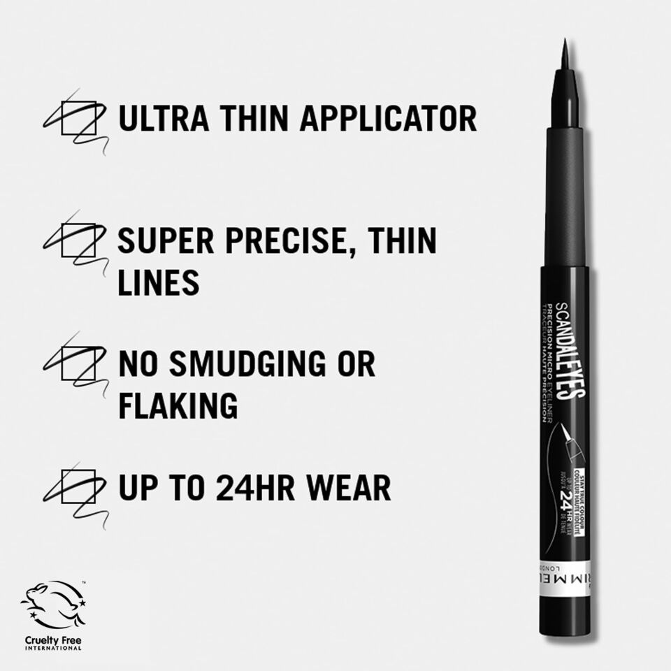 RIMMEL - Scandaleyes Precision Micro Eyeliner 24H - Black