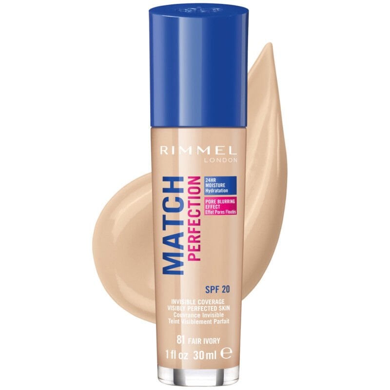 RIMMEL - Match Perfection SPF 20 Foundation 30ml - 81 Fair Ivory