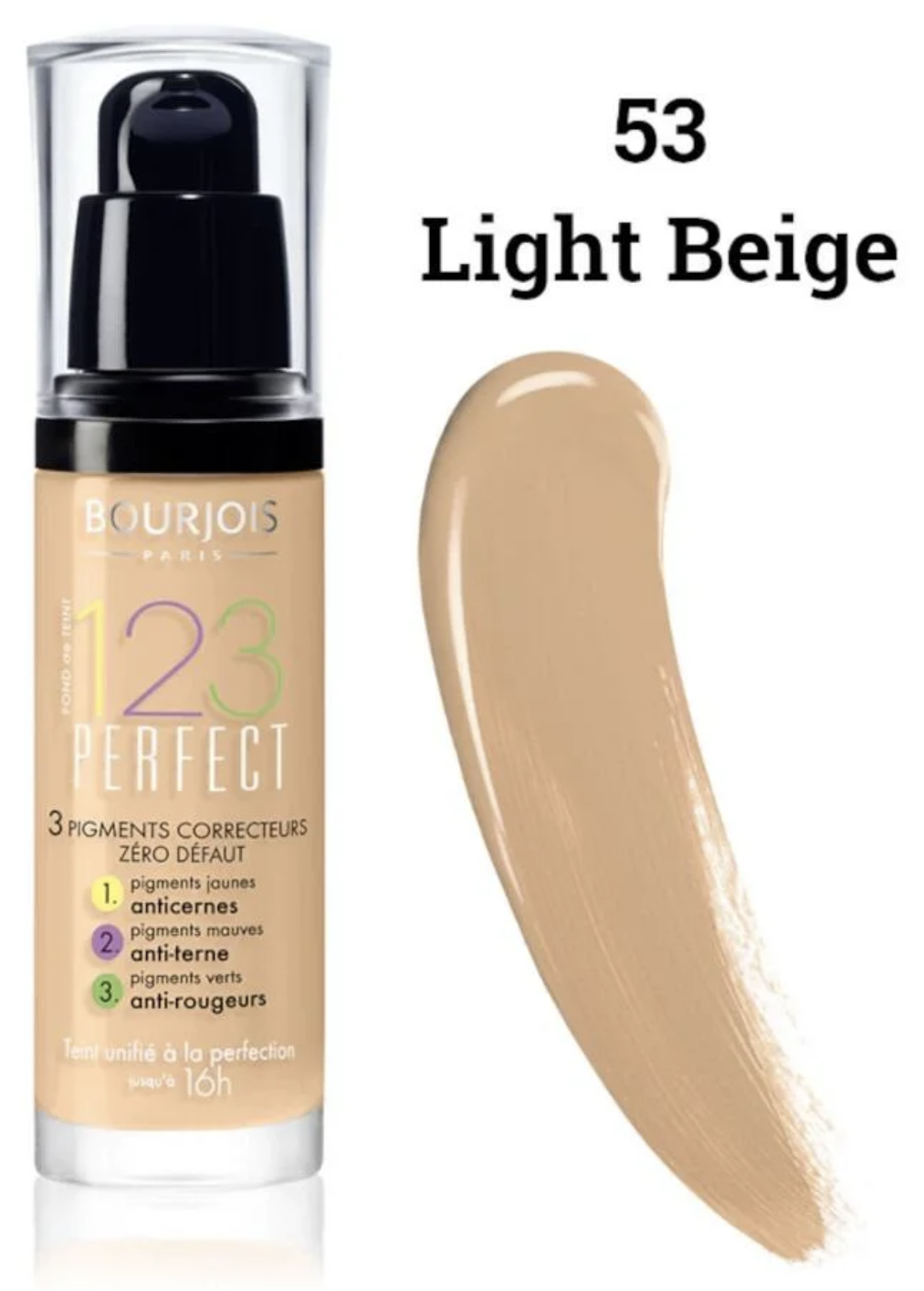 BOURJOIS - 123 Perfect Foundation 30ml - 53 Light Beige