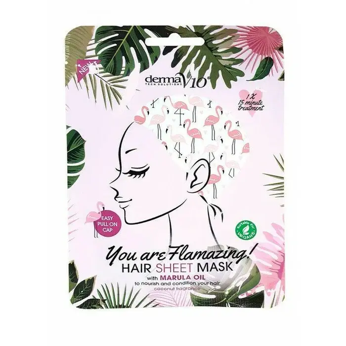DERMAV10 - You Are Flamazing Hair Sheet Mask - 4 Pieces