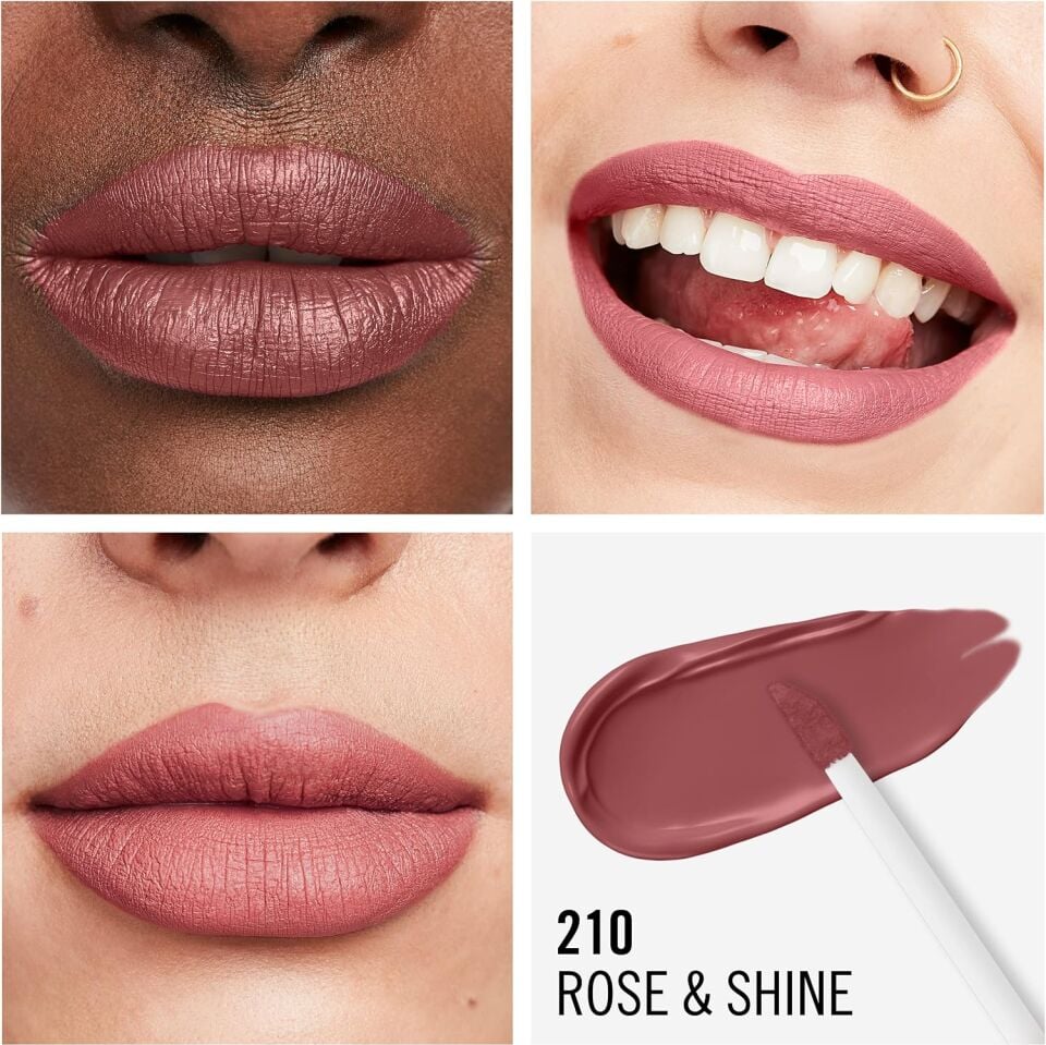 RIMMEL - Lasting Mega Matte Liquid Lip Colour - 210 Rose & Shine