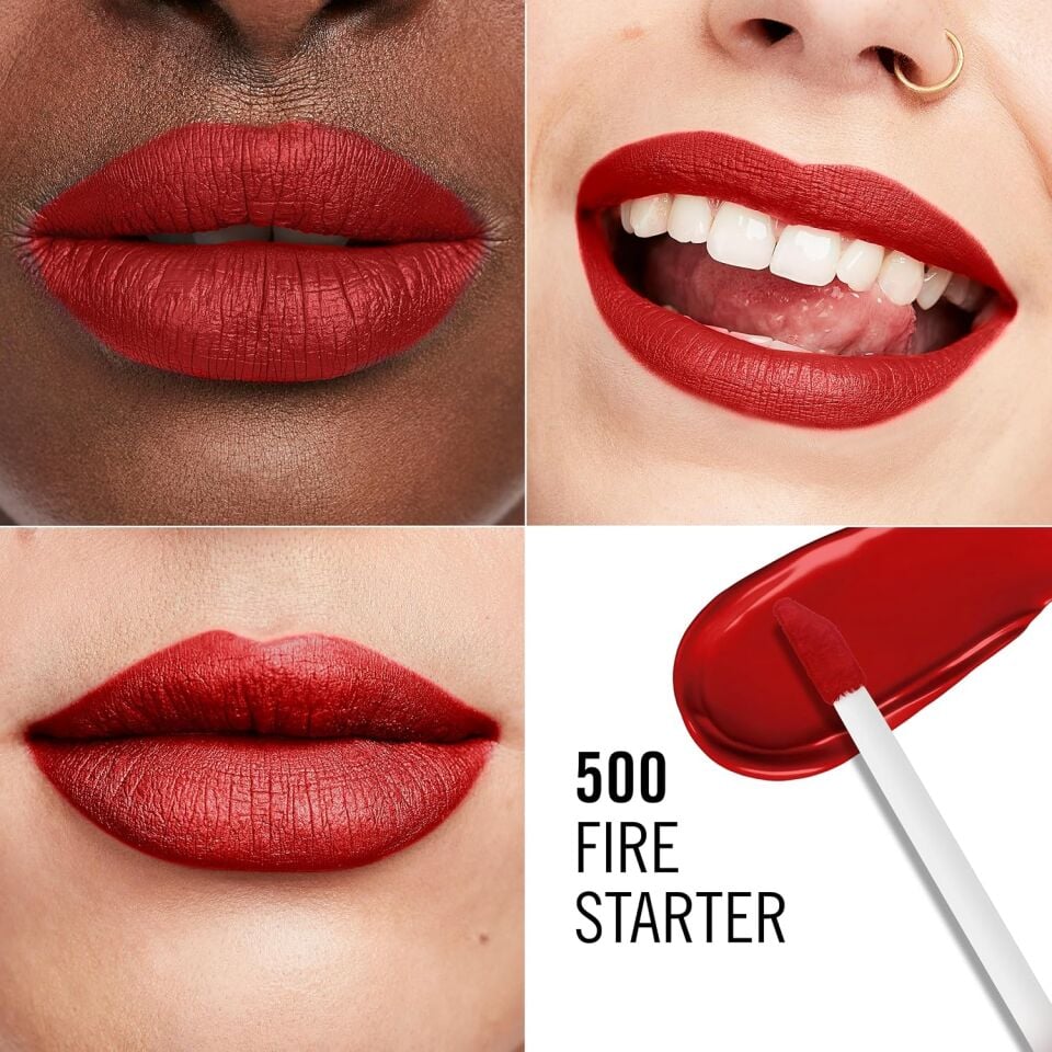 RIMMEL - Lasting Mega Matte Liquid Lip Colour - 500 Fire Starter